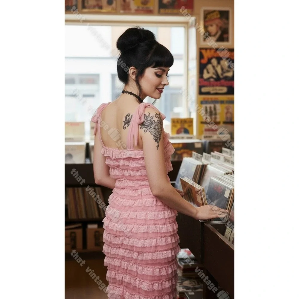 Dolls Kill Sugar Thrillz Regency Pink Lace Maxi Dress, XL NWT
